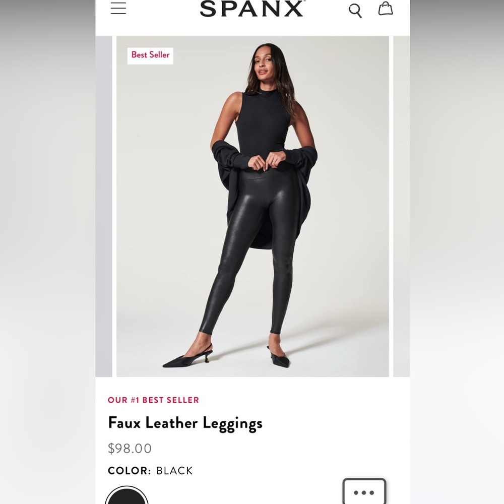 Spanx faux leather leggings